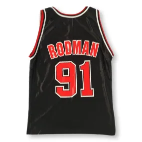 1997-98 Bulls Champion Rodman #91 jersey Made in SUA