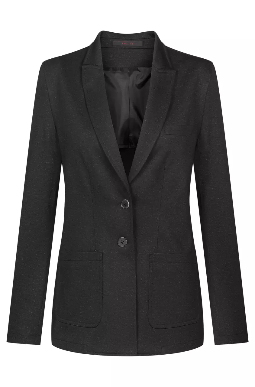 GREIFF Grey Mottled Women's Jersey Long Blazer 50-52