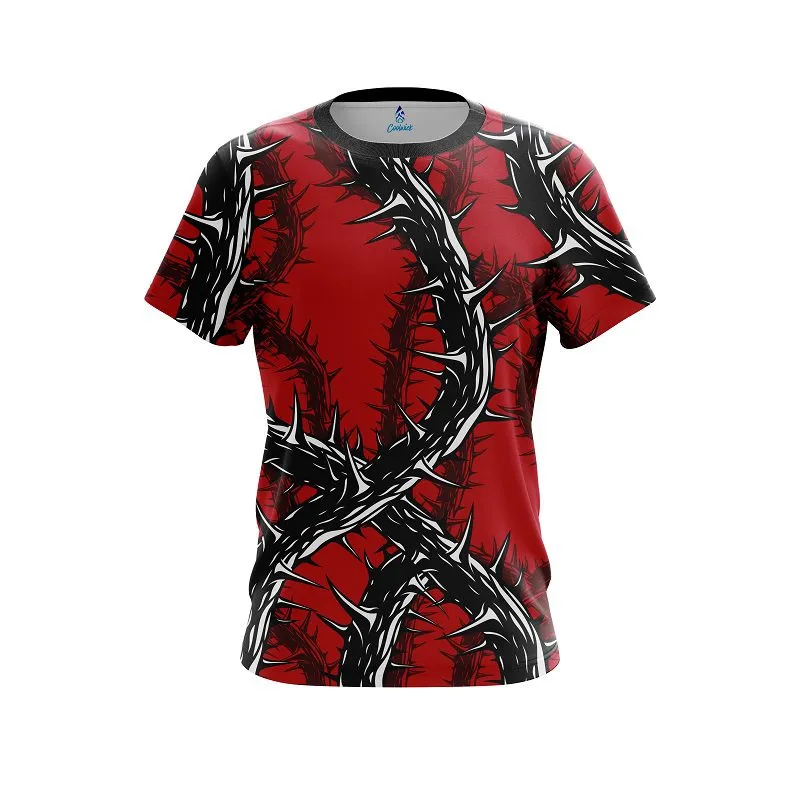 Plain  Rock And Roll Red Thorns  CoolWick Bowling Jersey