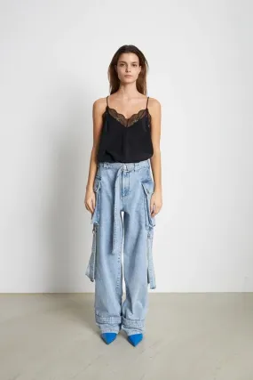 Stella Nova Denim Cargo Jeans - Washed Denim: 38 (UK 12)